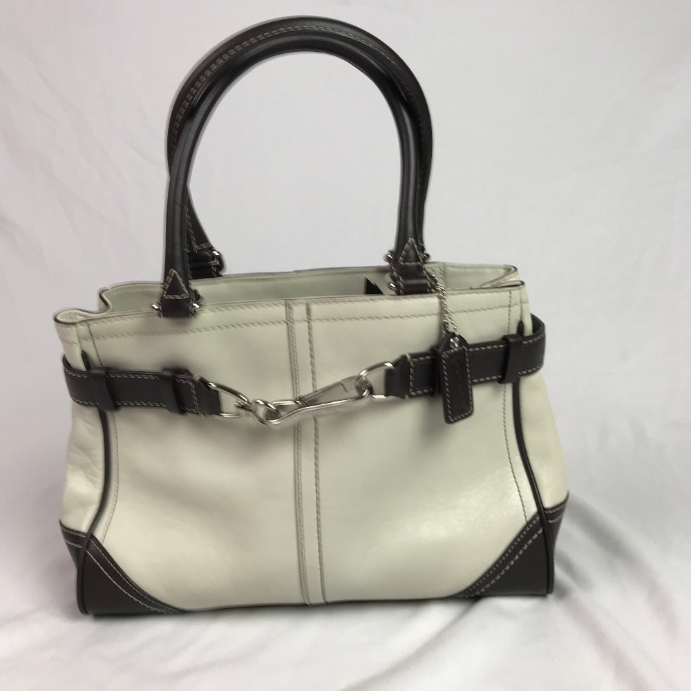 Coach | Hampton White Leather Carryall Shoulder